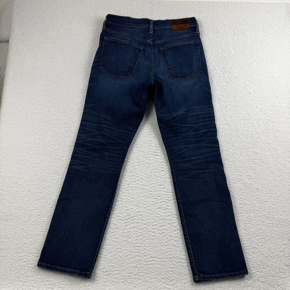 J.Crew 770 Straight Jeans Mens 30x30 Blue Denim Mid Rise Whiskers Streetwear